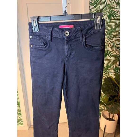 Alice + Olivia Dark Blue High Waist Flare Jeans Sz 0 - Picture 8 of 10